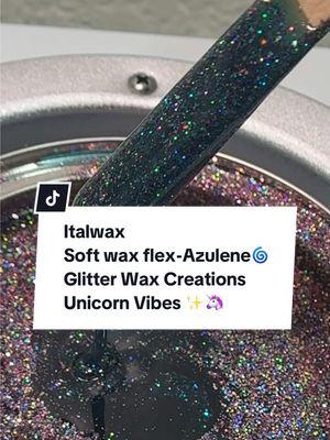 Who doesn’t love glittery wax? ✨#glitterwaxcreations #glitterywax #glitter #wax #italwaxazule #italwax #lasvegaswaxer #vegaswaxer 