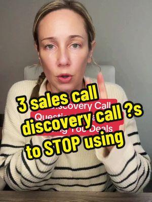 Stop using these 3 sales discovery call questions today.  Replace with questions that show you came prepared with research and a POV.  #salestips #discoverycall #b2bsales #salescall 