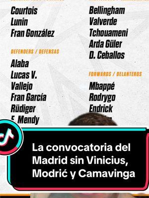 #greenscreen la convocatoria del Madrid sin Vinicius, mordrić y Camavinga #futbol #realmadrid #negreira #laliga