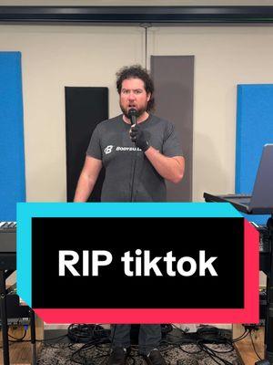 RIP TikTok. Be sure to follow my on other platforms 💀 #tiktok #tiktokban #musicproducer #lasersynth #gamingmusic 