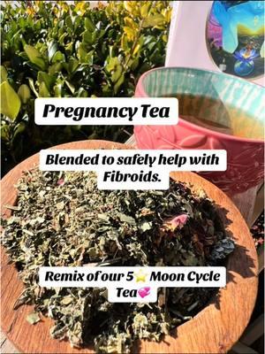 Are you dealing with fibroids while trying to enjoy your beautiful pregnancy? Since you can't drink my amazing hormone balancing Moon Cycle Tea during this special time, l've created its remix. This pregnancy tea blend will soothe you until you can start again. Enjoy Mama's Garden Tea starting at 12 weeks of pregnancy and during nursing. Congratulations!! #pregnancytea #pregnantwithfibroids #womenshealth 