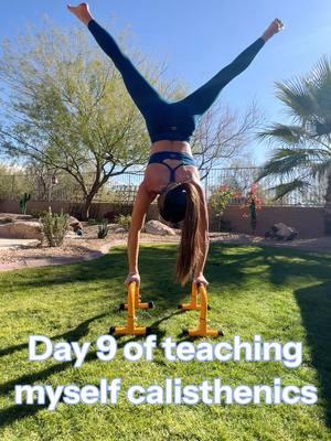 Day 9 of teaching myself calisthenics. Working on the negatives. I need to build more muscle to be able to slowly control myself #calisthenicsbeginner #calisthenics #handstand #upsidedown #fitmom 