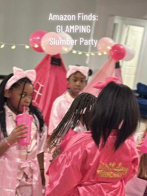 DIY Glamping Slumber Party for My 8-Year-Old! ✨ I wanted to make my daughter’s birthday unforgettable, so we went ALL OUT with a glamping-themed slumber party! 🏕️💖 From cozy tents and comfy air mattresses to matching robes and nail kits—the girls had the BEST time! Everything I used to set this up is from Amazon, and it was SO easy to put together! If you want to recreate this magical sleepover for your little one, I’ve got you covered. 🛒 Shop all the party essentials from the link in bio Trust me, this was a 10/10 party idea the girls were OBSESSED with! 💕 #AmazonFinds #BirthdayPartyIdeas #SlumberParty #MomLife #GlampingParty #AmazonMustHaves #PartyDecor #girlsnightin  #creatorsearchinsights 