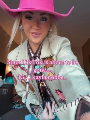 Flooding the TikTok machine since it’s about to be bye bye… #fyp #rodeo #westernwear #byebye #instagram #followusoninstragram #ifr55 #oklahoma #OOTD #rodeotime #cowgirls #blondes #influencer #rodeolife #yeehaw #westernfashion #girlies 