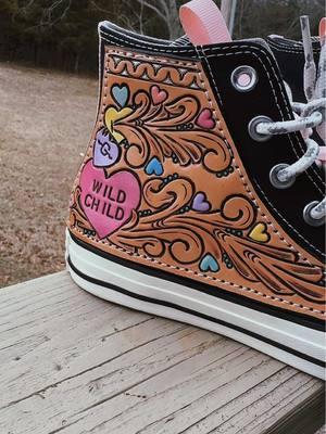 Candy heart converse ❤️💙💜💗💛 #TooledWithLove #CustomConverse #WesternVibes