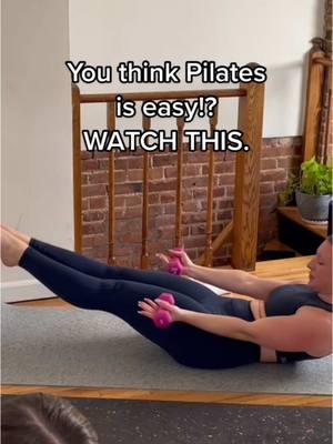 Send to a friend that thinks Pilates is a stretch lol take class with us online!! #pilatesinstructor #pilatesclass #pilatesteaser 