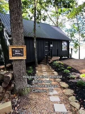 An adults only riverfront retreat designed for couples with luxury amenities ✨ 45 minutes from Chattanooga  1 hour from Knoxville  2.5 hours from Atlanta  3 hours from Nashville Just in case, find us on socials @hiwasseeriverretreat    #cabin #cabingetaway #travel #weekendgetaway #romantictravel #tennessee #chattanooga #airbnb #lakelife #beautifuldestinations #traveltiktok #travelgoals #travelideas #Love #anniversary #honeymoon #elope #relaxandunwind #cozy #design #moderncabin #glamping  #chattanooga #fyp #foryoupage  