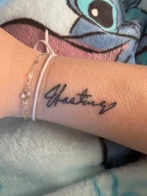 Went and got my maiden name tattooed on me with my dads hand writing 🥰🥰 #maidennametattoo #tattoo #march2023wife #dad #handwriting 