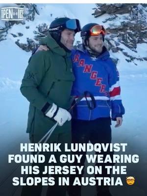 Henrik Lundqvist was on the slopes in Austria and ran into a snowboarder who was wearing his Rangers sweater 🤯🎿 (via HLundqvistOfficial/IG) #NHL #fyp #hockey #hockeytiktoks #hockeyplayer #lundqvist #newyorkrangers #skiing 