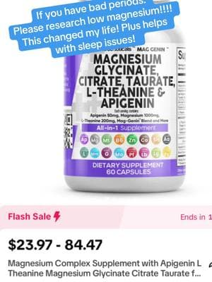 Seriously, life changing. Ladies, stop suffering in silence!!!! #pms #periods #periodrelief #periodhacks #pmsproblems #pmdd #fyp #magnesium 