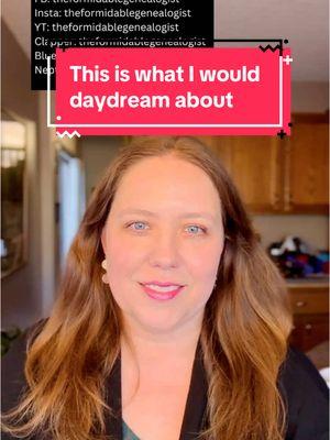 This is a dorky post but whenever my account gained a lot of momentum, I’d daydream about getting my own genealogy tv show. Why not say it on what is possibly the last day? #genealogy #genealogist #ancestry #tiktokban #SmallBusiness 