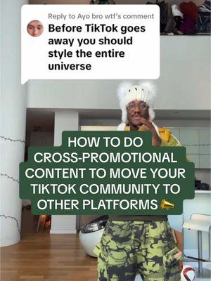 #stitch with @Wisdom Kaye for anyone wondering “how do I cross promote? how do I let my community now how to find me?”  That’s it. What he did. See you in the next deep dive (somewhere) 😅 #contentstrategy #signatureseries #personalbranding #brandstrategy #goodbyetiktok #riptiktok 