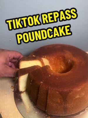 Repass Pound Cake Recipe for TikTok this is my last pound cake video. Make sure you follow me on all my other socials and link to all of my pound cake ebooks are in my bio. Recipe: 4 sticks of room temperature salted butter  3 1/2 cups of sugar  9oz of room temperature cream cheese 6 large whole eggs 6 egg yolks 2 tsp of vanilla  4 cups of cake flour or White Lily All Purpose flour #PoundCakeRecipe #EasyCakeRecipe #HomemadePoundCake #BakingFromScratch #ClassicCake #SouthernBaking #CakeTok #Dessertinspo #MoistCake #BakingHacks #TikTokCakes #OldFashionedRecipes #CakeFlavors #CakeBakingTutorial #TwoStepPoundCake #HomeBakedGoods #PoundCakePerfection #HomeBakersOfTikTok #SweetBaking #SourCreamPoundCake #SimpleBaking #BakingWithLove #CakeBaker #SouthernDesserts #CakeGoals #TikTokRecipes #YummyDesserts