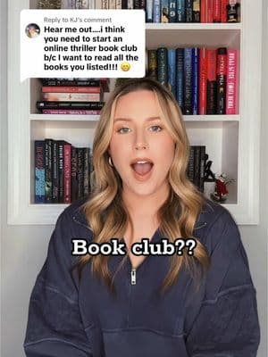 Replying to @KJ Book club anyone?? 💭 I think it would be super fun way to chat about thrillers outside of this app! Let me know if you’d be interested 📚🖤 #BookTok #bookclub #fyp #booktokfyp #thrillerbooks #thrillerbookclub #thrillerbooklover #thrillerbooktok #bookish #booktalk #booktoker #books #fable #reading #readingisfun #reader 