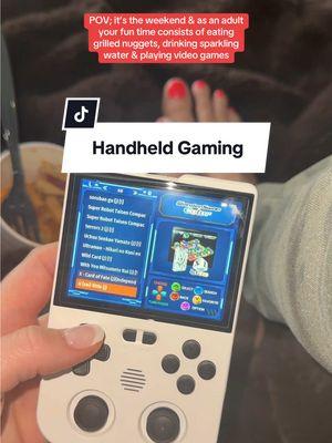 Adulting at its best, right? This handheld game console is quite nice and has so many games to play! I pinned it above for you! #gaming  #womenwhogame #gakingontiktok #emulator #retrogaming #techtok #gamemasterr36s #portablegaming #handheldgaming #DesapegaOLX 