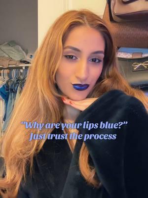 Trust the process #lips #makeup #makeuptok #bluelipstain 