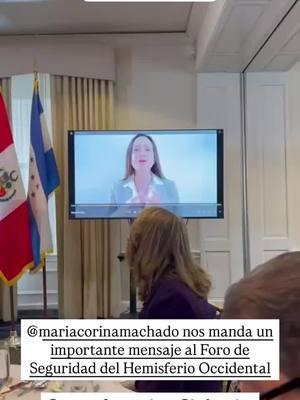 Parte del mensaje de @María Corina Machado en el Foro de Seguridad del hemisferio occidental Previo a la toma de posesión de Donal Trump 🇻🇪 #mariacorinamachado #venezuelalibre #mariacorina 