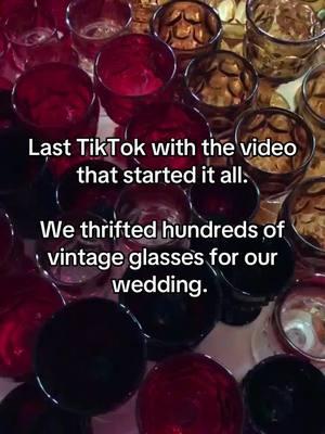 #weddingtiktok #weddingtok #diywedding #thriftedwedding #rainbowglass #vintage #thrifttok 