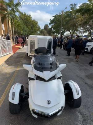 Grand Home Going LLC, Celebrating the life of Elianise Fertil of Fort Lauderdale, Florida. Professional funeral services entrusted to Paradise Funeral Chapel. #Business #MotorcycleHearse #ForHire #AllWhite #Coach #MotorcycleCarriage #Carriage #FuneralProcession #Funeral #Casket #Hearse #fyp #foryoupage #ElianiseFertil 