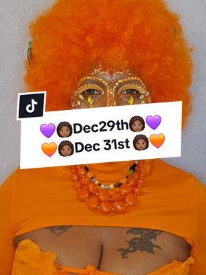 💜👩🏾‍🦱💜Dec 29th💜👩🏾‍🦱💜 & 🧡🧡👩🏾‍🦱Dec 31st👩🏾‍🦱🧡🧡 @MoE @MoE @MoE  #transition #2differentlooks #outsidetransition #faceart #facejewels #glittermakeup #creativemakeup #faceartmakeup #dec29th #purple #allpurple #everythingpurple #Royalty #purpleoutfit #purplehair #purplemakeup #dec31st #Orange #newyeareve2024 #newyeareve #fitcheck #outfitoftheday #orangehair #orangemakeup #orangeeyes #everythingorange #orangeoutfit #orangemakeuplook #featherboa #boa #orangefeather 