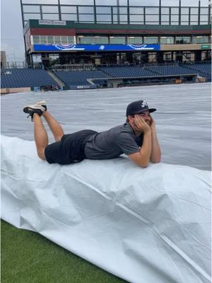 Take your work serious, don’t take yourselves too serious 🤪 #sportsfieldmanager #milb #MLB #groundskeeper #baseballfield #sfma #2024season #baseballseason #fieldcat #behindthescenes 