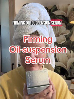 Loving this oil- suspension serum on my face.  Add this to your skin care routine.  You’re going to LOVE it! #skincare #firmingserum #facialcare #faceserum 