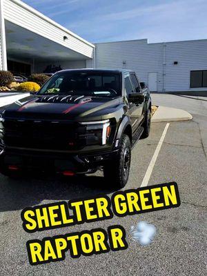 2025 Shelter Green Akins Ford Raptor R💎 THE BEST DAILY DRIVER💯720 Horsepower and the dual live valve Fox Suspension is the difference maker. Let’s Go. #akinsford #ford #fordraptorr #realdealneal #sheltergreen 