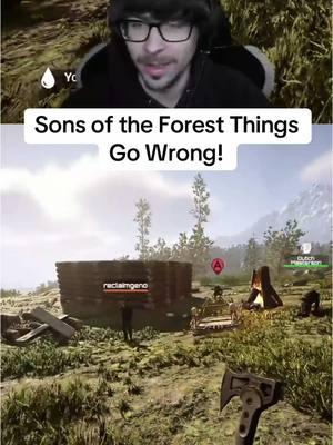 Sons of the Forest a brawl broke out! #sonsoftheforest #streamer #reaction #funny #funnymoments #GamingOnTikTok 