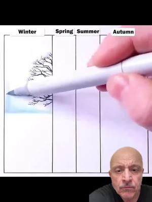 #greenscreenvideo #duet  Drawing a tree across the seasons 🎨👏🏻  [📹 howardleeart] #art #artist #artwork #masterpiece #awesome #trending #beautiful #wow  #Fyp #enjoy #ironjoe #viral