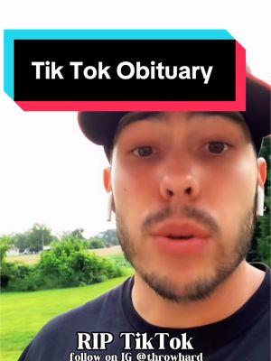 Tik Tok Obituary. Follow me on IG/ThrowHard #pitching #pitchingdrills #pitchingdrills #baseballdevelopment #riptiktok #tiktokban 