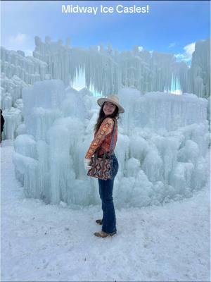 ICE CASTLES!! #move #20s #utah #midway #icecastles #icecastle #fyp #travel #traveltiktok #western #outwest #west #country #solotraveling #dreamlife #hotsprings #manifest #god #manifesting #foryou #traveler #parkcity 