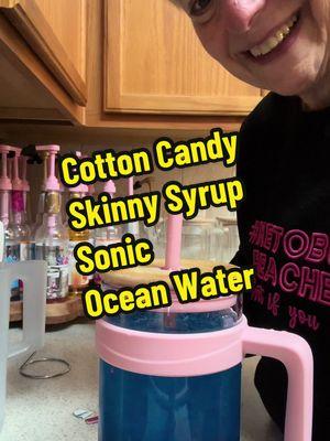 Water of the Day!!! Cotton Candy Skinny Syrup and  Sonic Ocean Water Powder.  Another good one. Let me know if you tried any of these products and what you mixed up today.  Use CUBO10 to save when you order directly from Skinny Syrup @sonicdrinks @Sonic #ketobossbeaches #teamubo #water #drinkwater #h2o  #Recipe #drink #singlestogo #WATERTOK #flavoredwater #wateroftheday #hydration @Skinny Mixes @Dollar Tree @Dollar General @Singles To Go 