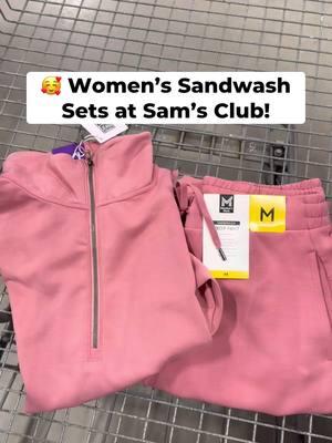 🥰 This NEW women’s sandwash set from Member’s Mark is a MUST! They’re so incredibly soft and the pants are wide leg. I need in every color 😍  #samsclub #athleisurewear #comfyoutfit