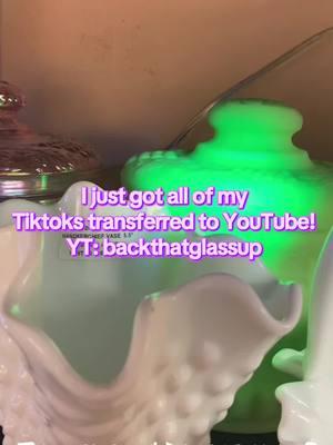 I just got done transferring all my vids to YouTube! Anything on this account is on YouTube now 💚💚💚💚#uranium #uraniumglass #uraniumfever #fyp #tiktokban #bye #findmeonyoutube #youtube #goingtoyoutube #sad #sosad😭 