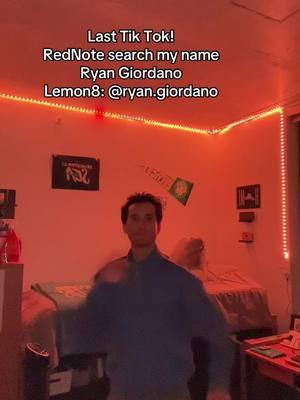 Last Tik Tok!! Bye guys thanks for coming along for the ride!! I’ll see you on those apps! RedNote: Search my name Ryan Giordano. Lemon8: @ryan.giordano  #oldtiktikdances #nostalgic #missthesetimes #fyp #viraltiktok #goviral #makemefamous #goingtomisstiktok #iloveyoutiktok #tiktokdances #lovethisdance #renagadechallenge #renagadedance 