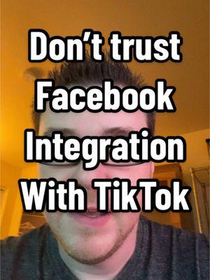 Don’t trust the Facebook TikTok integration #tiktok #facebook #toktokban #fyp 