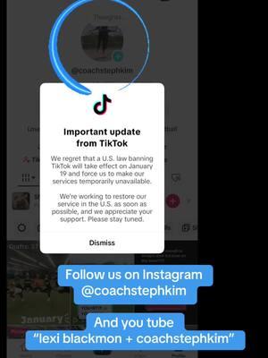 Here is where we will hanging: 🥳 Instagram: @coachstephkim 🎥 YouTube: lexi blackmon + coachstephkim https://youtube.com/@lexislaphappy ❌ X: @topgun_skim 🍋 Lemon8: @coachstephkim #goodbye #tiktokfollow #seeyoulater #joinus @lex 