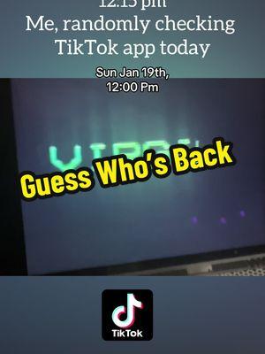 Tiktok App Back On The Air Jan 19th, #keeptiktok #tiktokban #tiktokreturns #porkchoppete 