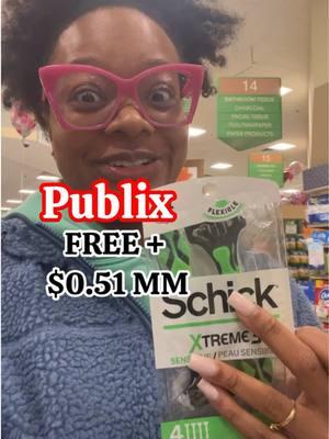 Moneymaker deal on razors at Publix this week 1/15-1/21! #publixcouponing #personalcare #savingmoneyhack #freebiedeal #easycoupondeals #cheapdeals #publix #schickrazors #moneymakerdeal