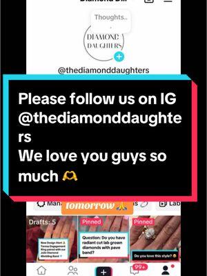 Please follow us on IG @thediamonddaughters 💍 we will always and forever be grateful for what TIKTOK has done to our small family business that grew and flourished just because of this community.  Comment with a 💎 to let us know that you followed us on IG so we feel a little better, this moment is honestly very sad and brings back lots of memories how it all started and what our business has become today 💙 #goodbyetiktok #fypシ #diamonddaughters #thediamonddaughters 