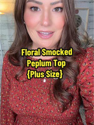 If you were looking for the plus size link for the floral smocked peplum top it’s in this video here. ♥️ @asvivid_us #peplum #plussizefashion #floral #smocked #jeansoutfit #ttsacl 