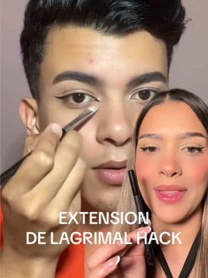 Extensión de lagrimal en segundos?  🫢que opinan? No quedó nada mal. #makeuphacks #eyelinerhack #eyelinertutorial #eyelinerhack #Eyeliner #beautyhacks  