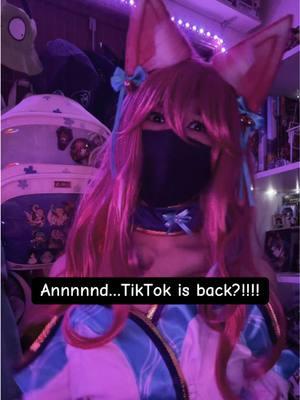 Welcome back!!!! #ahri #ahricosplay #leagueoflegends #lol #riotgame #riotgames #riotgamesleagueoflegends #ahrileagueoflegends #cosplay #cosplayer #tiktok #tiktokban #itsback #fyp #fypシ 