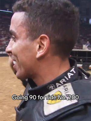 No better way to celebrate your 200th ride than going 90! #pbr #utb #bullriding #milestone #lucianodecastro 