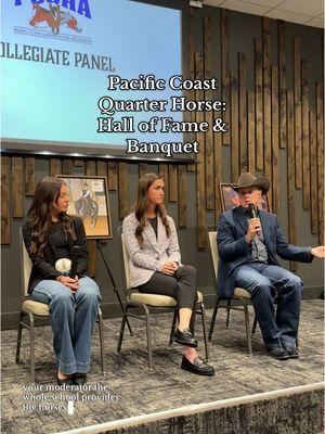 BTS: PCQHA Hall of Fame & Banquet. Featuring our collegiate panel! #equestrian #aqha #horseriding #equestriamteam #ucdavis #fresnostate #equine #western #westernriding #horsemanship #reining #showjumping #horsegirl #quarterhorse #collegeequestrian #fypageシ 