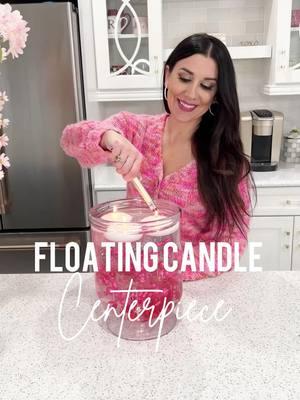 How fun is this floating candle centerpiece for Valentine's Day? 💕 It’s perfect for your kitchen or a party centerpiece. L #valentines #centerpiece #floatingcandles #valentinesdaydecor #valentinesdiy #diydecor #galentinesday #galentines #valentinesdayparty #partyideas #hostesswiththemostess #entertaininginstyle #vday #amazonhome #amazondiy #amazoninfluencer 