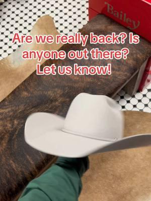 Is anyone out there? 📢  #hats #cowboyhats #ranchershats #felthats #cowboyhat 