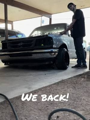 We back baby #2024 #viral #foryoupage #fyp #ranger #minitruck #life #fypシ #minitruckin #fordranger #rangergang #bagged #tucked #lowrider #tuckin #slammedtrucks 