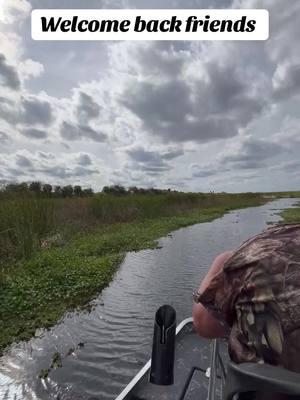 Yes we’re all back!  #welcome #wereback #friends #happy #fishing #countryliving #fyp #Outdoors #thatwasfast #❤️ #airboating #countryfolk #🎣#trending #viral #foryou 