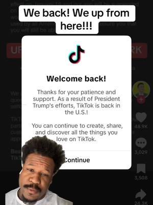 TIKTOK HAS BEEN RESTORED‼️ #fyp #fypシ #fypシ゚viral #tiktok #TikTokShop #tiktokpartner #tiktokrestored #weback #welive #trending 